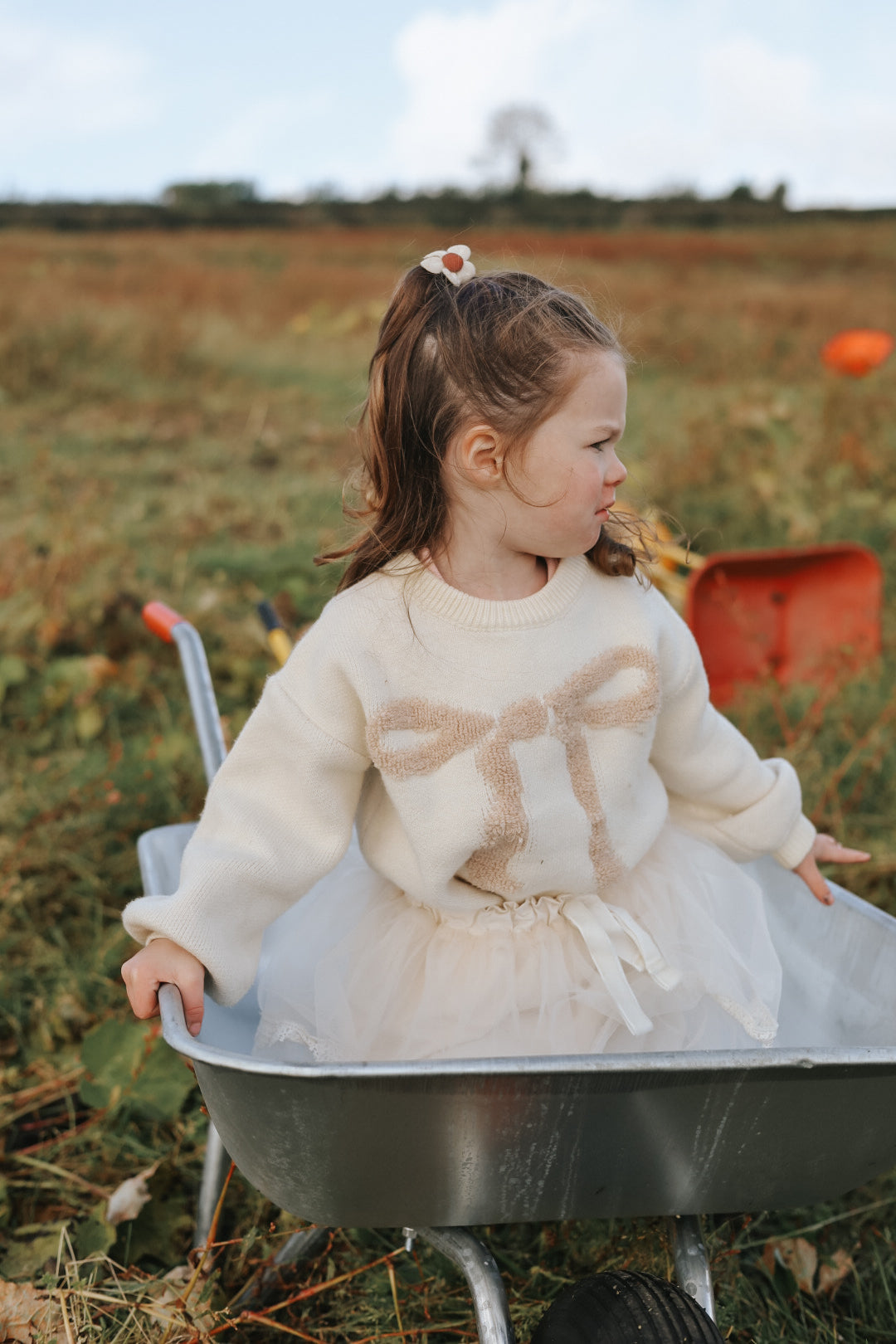 Tulle & Lace Tutu | 100% Cotton Lined | Two Tiered | Cream