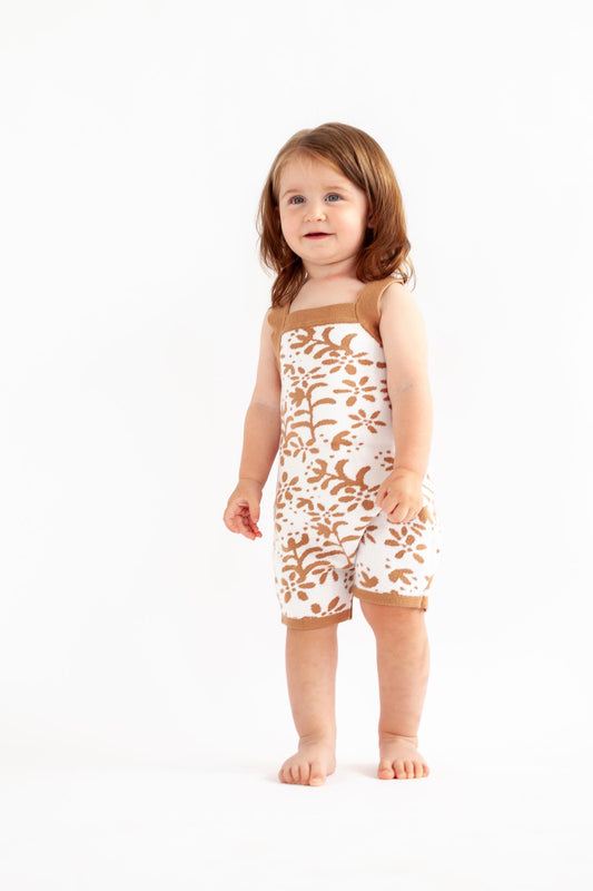 Remi Knit Romper | Bamboo | Tawny Floral