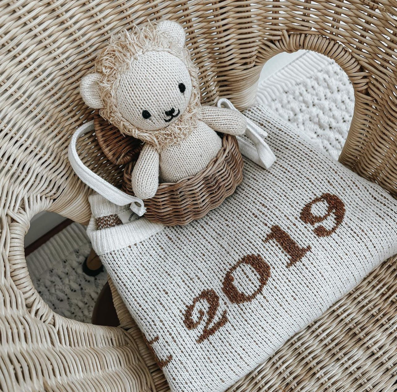Year of Birth Milestone Knit | Chunky & Oversized | Super Soft Bamboo | Unisex & Neutral |s