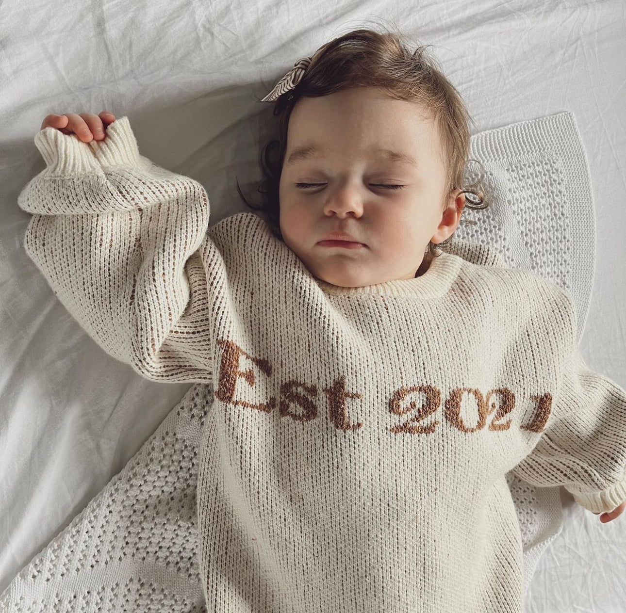 Year of Birth Milestone Knit | Chunky & Oversized | Super Soft Bamboo | Unisex & Neutral |s