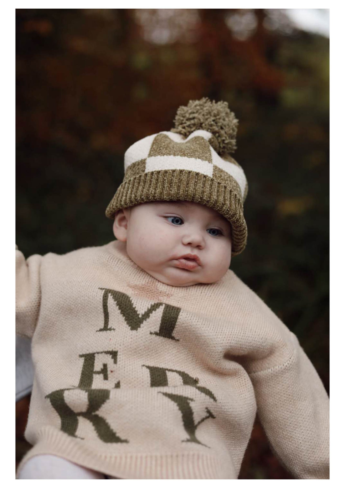 Chenille Bobble Hat | Olive | One size | Unisex |