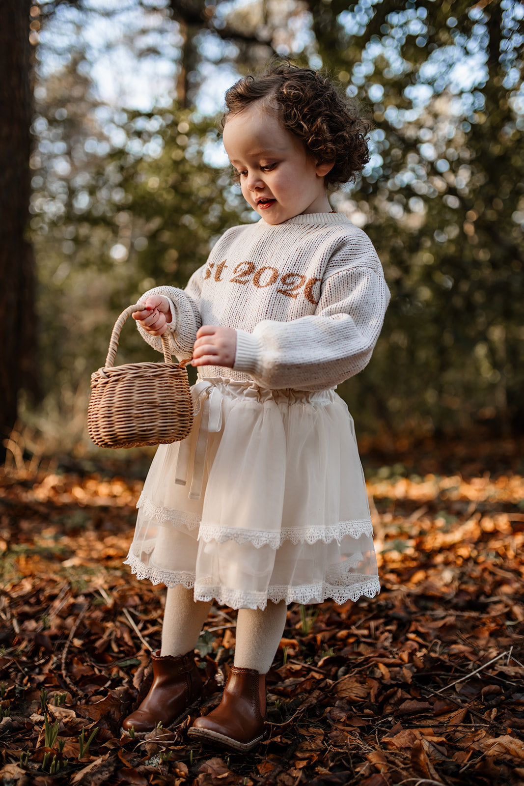 Tulle & Lace Tutu | 100% Cotton Lined | Two Tiered | Cream