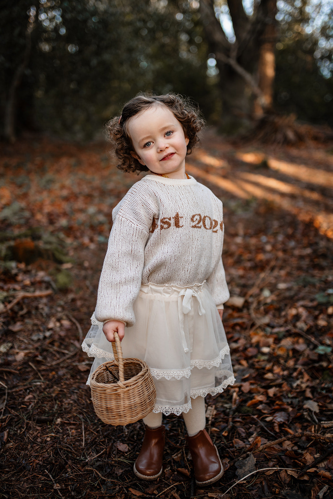 Tulle & Lace Tutu | 100% Cotton Lined | Two Tiered | Cream