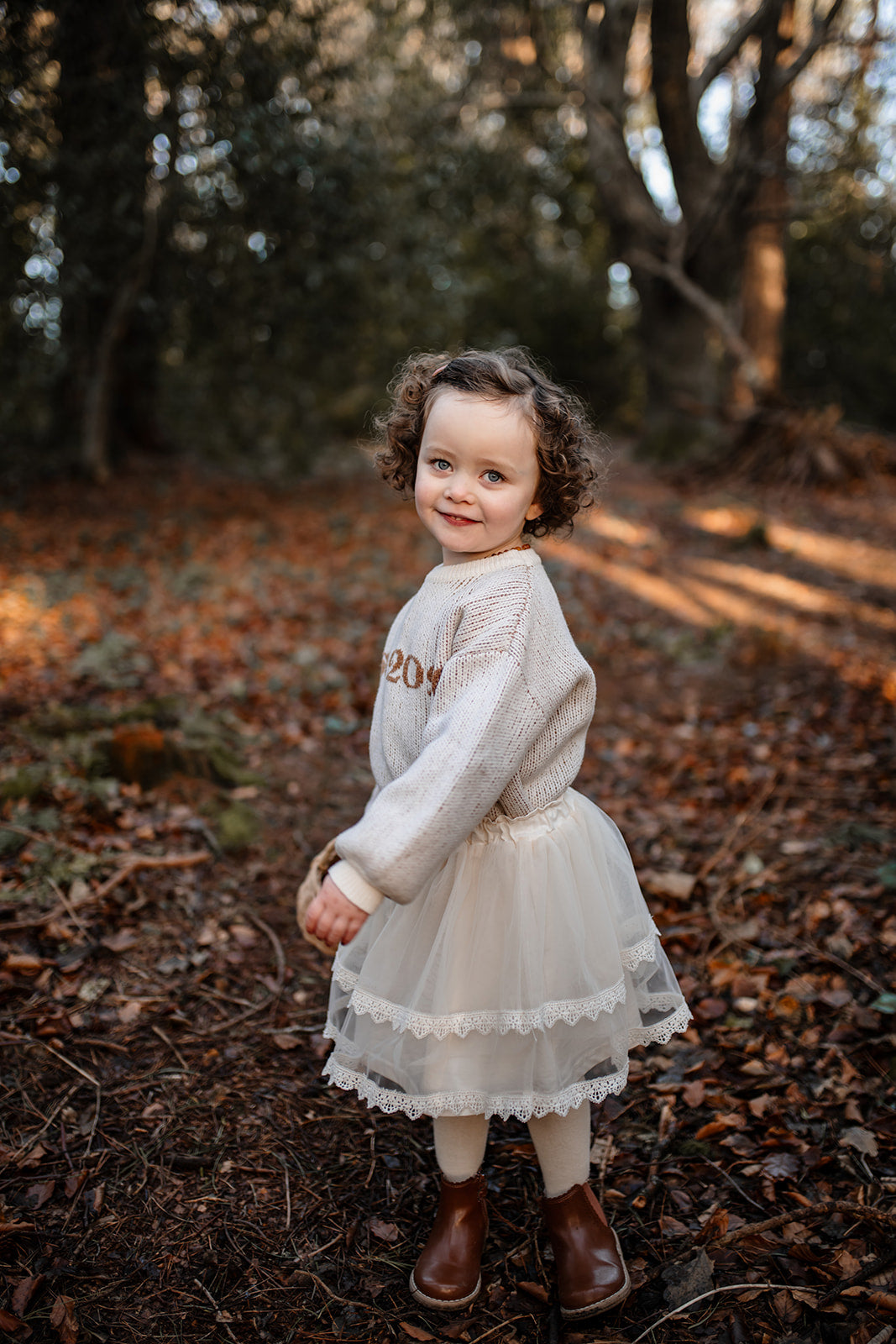 Tulle & Lace Tutu | 100% Cotton Lined | Two Tiered | Cream