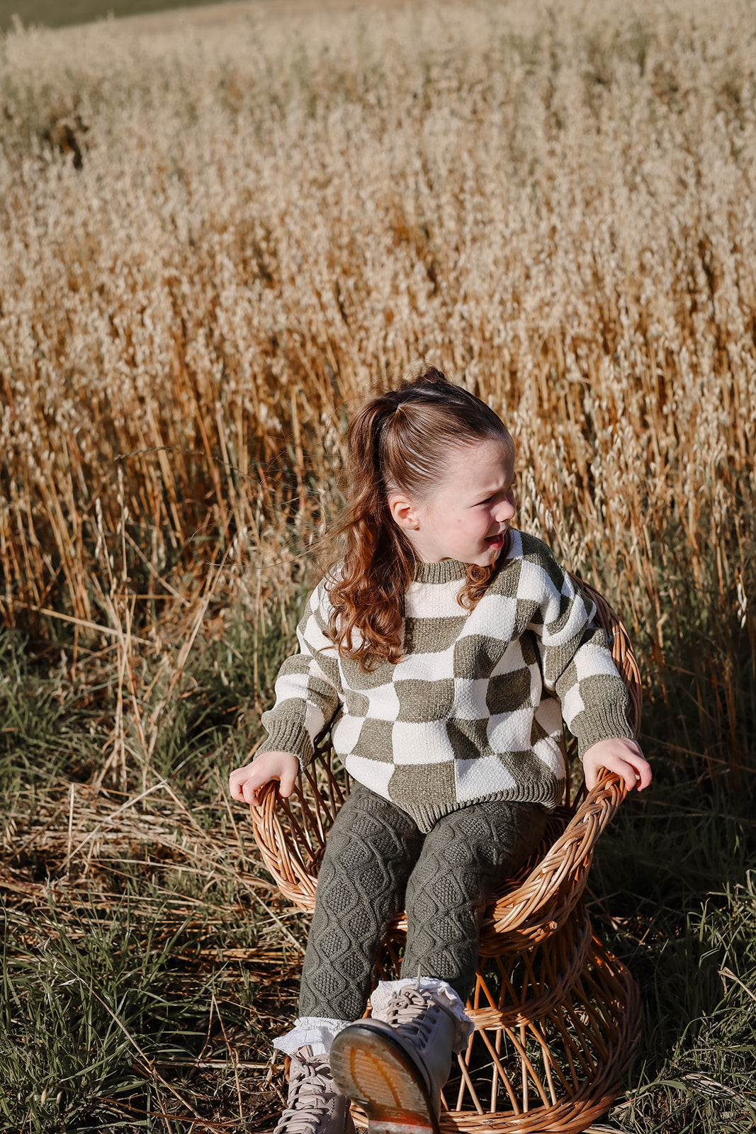 Wave Knit Leggings | Khaki Green | Super soft Bamboo