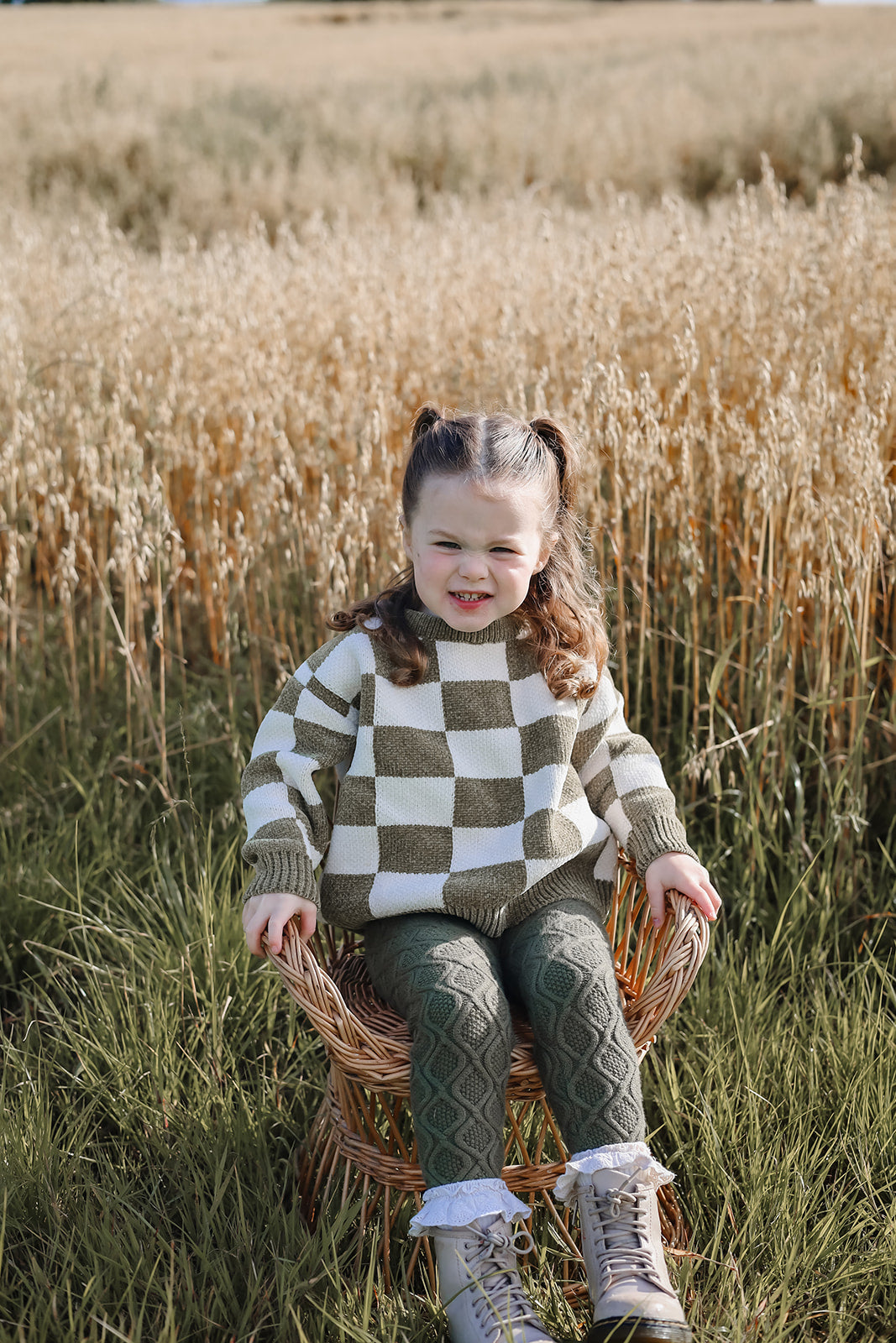 Wave Knit Leggings | Khaki Green | Super soft Bamboo