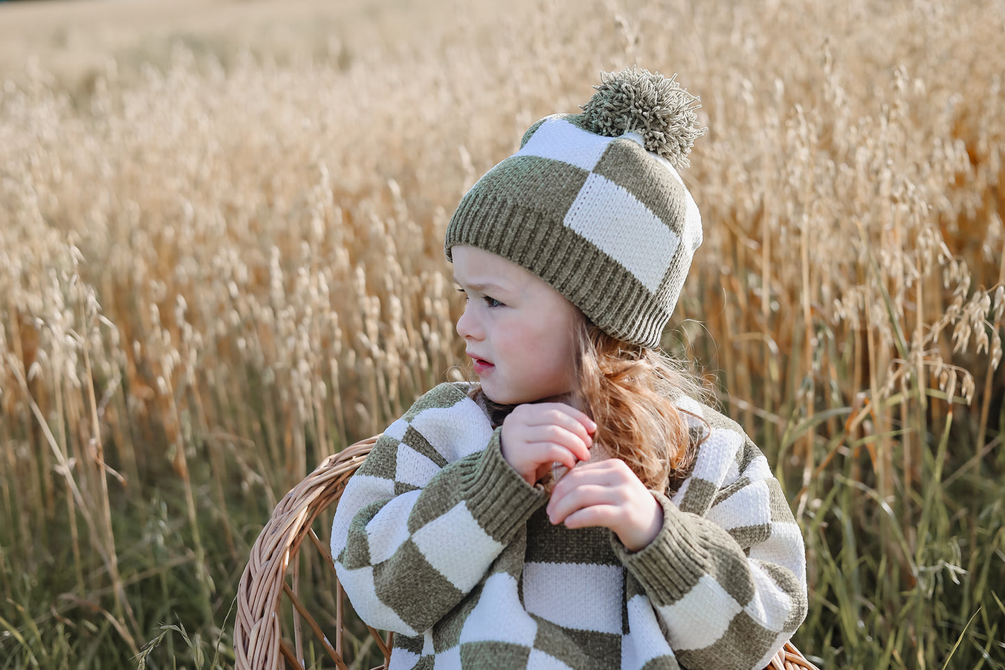 Chenille Bobble Hat | Olive | One size | Unisex |