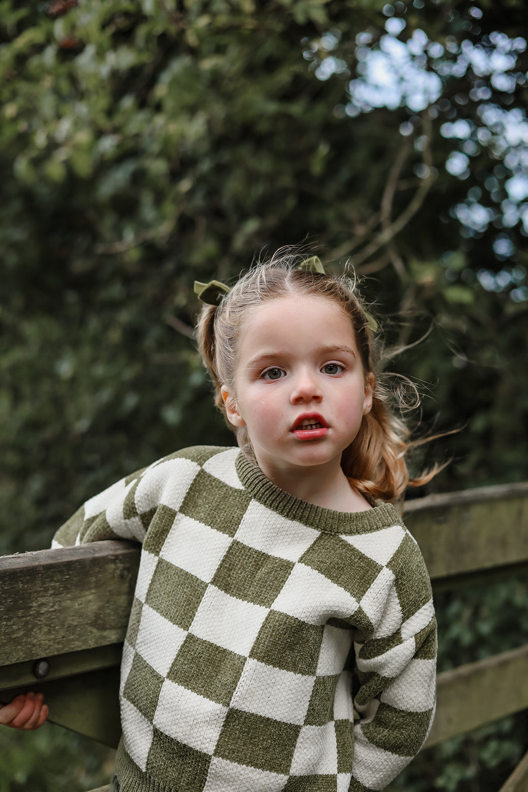 Checkered Knit | Super Soft Chenille | Thick & Chunky | Olive | Unisex