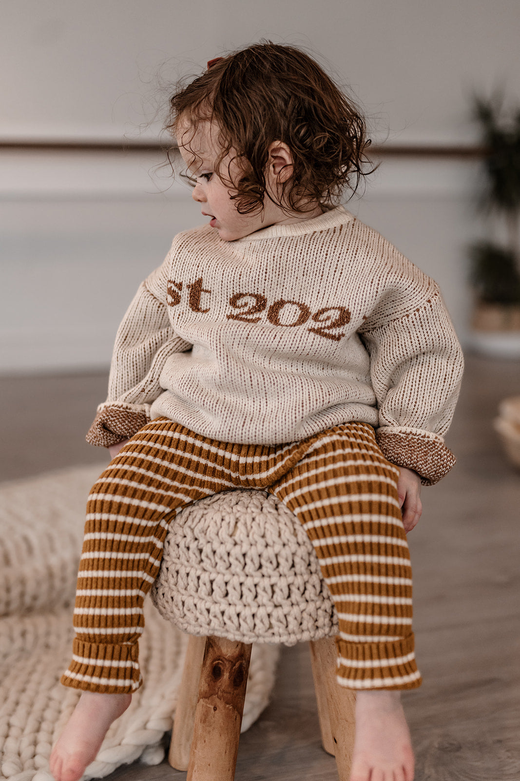 Year of Birth Milestone Knit | Chunky & Oversized | Super Soft Bamboo | Unisex & Neutral |s