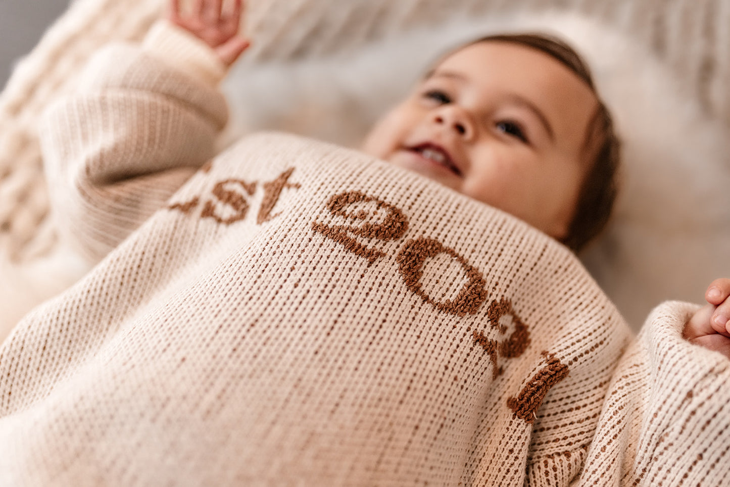 Year of Birth Milestone Knit | Chunky & Oversized | Super Soft Bamboo | Unisex & Neutral |s