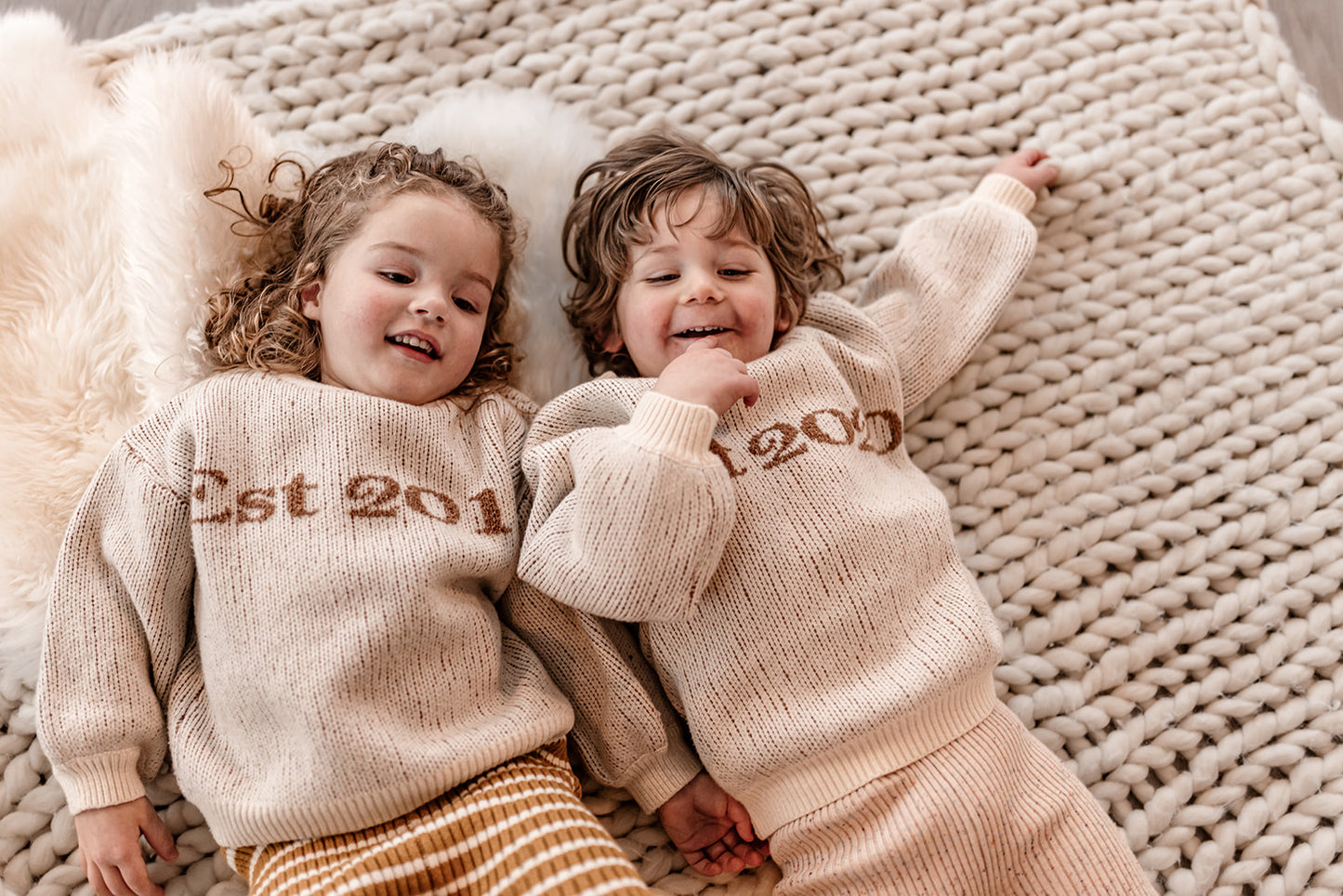 Year of Birth Milestone Knit | Chunky & Oversized | Super Soft Bamboo | Unisex & Neutral |s