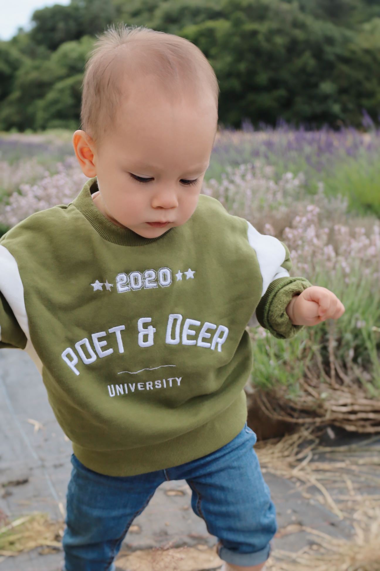 Poet & Deer University Sweatshirt | Raglan Style | 100% GOTS Organic Cotton |