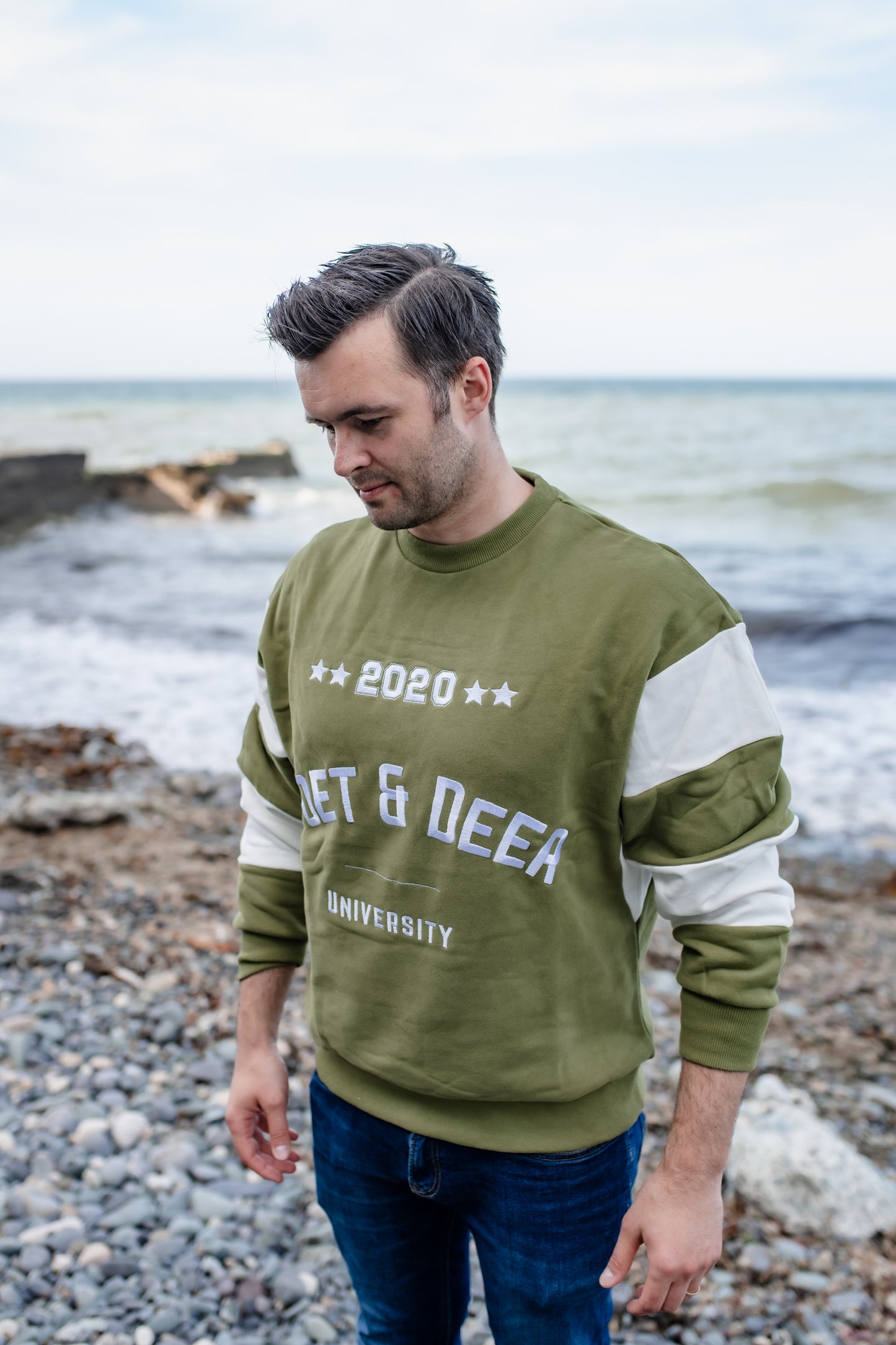 Adults Poet & Deer University Sweatshirt | Raglan Style | 100% GOTS Organic Cotton |